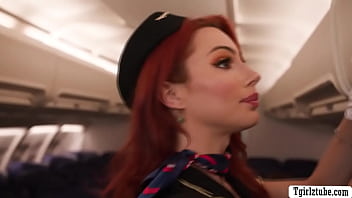 Ts flight attendant 3 way fucky-fucky with her passengers in vapid