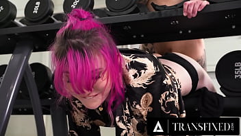 Transfixed - Hottie Lena Moon Gets STUCK In The Gym And Nailed By Yam-sized Man meat Man Who Takes Advantage