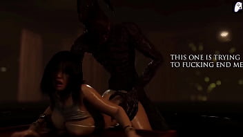 (4K - Love Wolf) Lost girl with big tits and big ass gets fucked by a monster with a erect cock and decides to get creampied - Hentai 3D