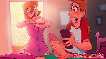 Sending naked photos to her spouse - The Super-naughty Home Animation - Title 02